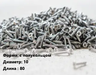 Шуруп с полукольцом 10х80